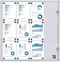 Showdown® Displays Schaukasten Economy XS silber 12x...