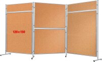 FRANKEN Trennwand ECO, doppelseitig, braun 120,0 x 150,0...