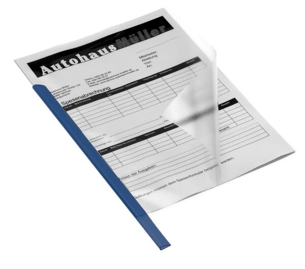 DURABLE Klemmschienen blau DIN A4 30 Blatt, 50 St.