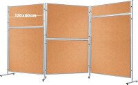 FRANKEN Trennwand ECO, doppelseitig EL-UTK60, braun 120,0...