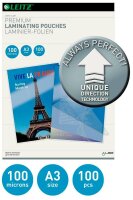 LEITZ Laminierfolien UDT glänzend für A3 100 micron, 100 St.