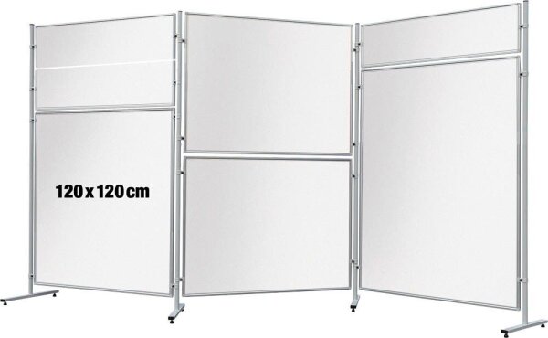 FRANKEN Trennwand ECO, doppelseitig, weiß 120,0 x 120,0 cm, 1 St.