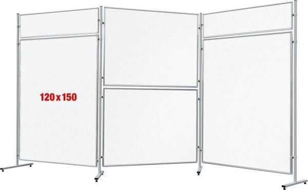 FRANKEN Trennwand ECO, doppelseitig, weiß 120,0 x 150,0 cm, 1 St.