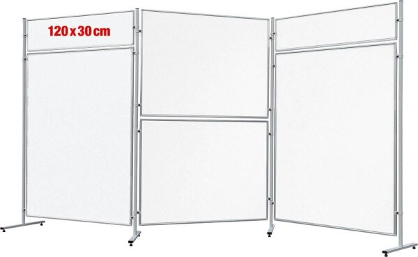 FRANKEN Trennwand ECO, doppelseitig EL-UTS30, weiß 120,0 x 30,0 cm, 1 St.