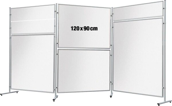 FRANKEN Trennwand ECO, doppelseitig EL-UTS90, weiß 120,0 x 90,0 cm, 1 St.
