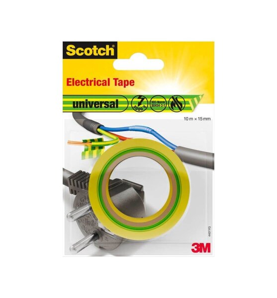 Scotch universal Electrical Tape Isolierband grün 15,0 mm x 10,0 m 1 Rolle