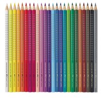FABER-CASTELL Colour GRIP Buntstifte farbsortiert, 24 St.
