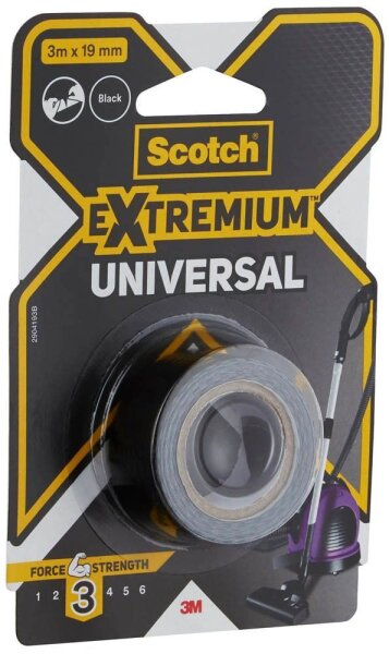 Scotch Extremium™ Universal Gewebeband schwarz 19,0 mm x 3,0 m 1 Rolle