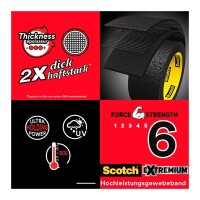 Scotch Extremium™ Ultra Strength Gewebeband schwarz 48,0 mm x 25,0 m 1 Rolle