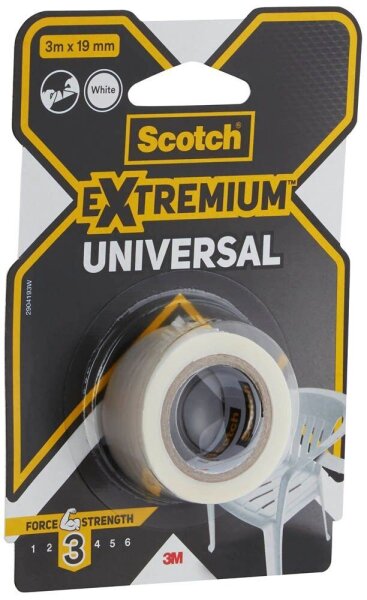 Scotch Extremium™ Universal Gewebeband weiß 19,0 mm x 3,0 m 1 Rolle