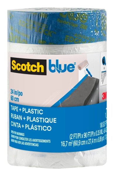 Scotch Blue™ Abdeckpapier Nachfüllrolle transparent 60,9 cm x 27,4 m 1 Rolle