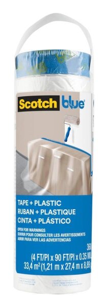 Scotch Blue™ Abdeckfolie Nachfüllrolle transparent 122,0 cm x 27,4 m 1 Rolle