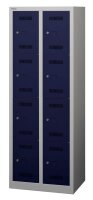 BISLEY Schließfachschrank MonoBloc ML06D4 lichtgrau, oxfordblau ML06D4505, 8 Schließfächer 61,0 x 50,0 x 170,0 cm