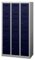 BISLEY Schließfachschrank MonoBloc ML09T4 lichtgrau, oxfordblau ML09T4505, 12 Schließfächer 90,0 x 50,0 x 170,0 cm