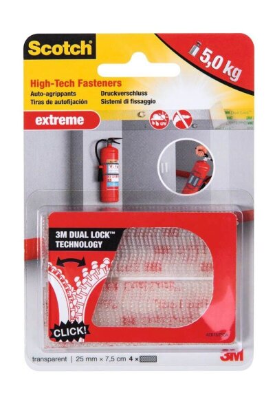 Scotch Klettstreifen Extreme Fastener weiß, 4 St.