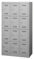 BISLEY Schließfachschrank MonoBloc ML09T4 lichtgrau ML09T4645, 12 Schließfächer 90,0 x 50,0 x 170,0 cm