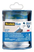 Scotch Blue™ Abdeckfolie mit Abroller transparent...