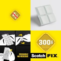Scotch FIX™ REMOVABLE PADS doppelseitige Klebepads für max. 300,0 g, 11,0 x 15,0 mm, 36 St.