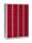 BISLEY Schließfachschrank MonoBloc ML11Q4 lichtgrau, kardinalrot ML11Q4506, 16 Schließfächer 118,3 x 50,0 x 170,0 cm