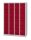 BISLEY Schließfachschrank MonoBloc ML11Q4 lichtgrau, kardinalrot ML11Q4506, 16 Schließfächer 118,3 x 50,0 x 170,0 cm