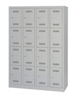 BISLEY Schließfachschrank MonoBloc ML11Q4 lichtgrau ML11Q4645, 16 Schließfächer 118,3 x 50,0 x 170,0 cm