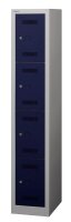 BISLEY Schließfachschrank MonoBloc ML03S4 lichtgrau, oxfordblau ML03S4505, 4 Schließfächer 32,2 x 50,0 x 170,0 cm