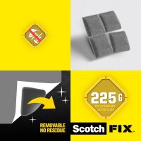 Scotch FIX™ REMOVABLE SQUARES doppelseitige Klebepads für max. 225,0 g, 12,7 x 12,7 mm, 64 St.