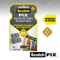 Scotch FIX™ REMOVABLE SQUARES doppelseitige Klebepads für max. 225,0 g, 12,7 x 12,7 mm, 64 St.