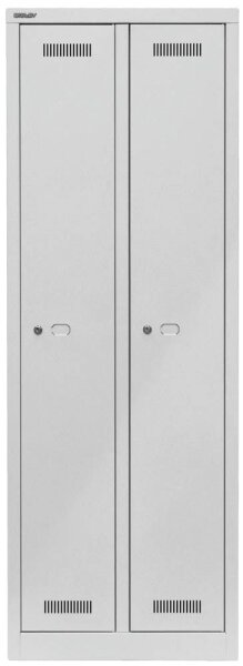 BISLEY Spind MonoBloc ML06D1 lichtgrau ML06D1645, 2 Schließfächer 61,0 x 50,0 x 170,0 cm