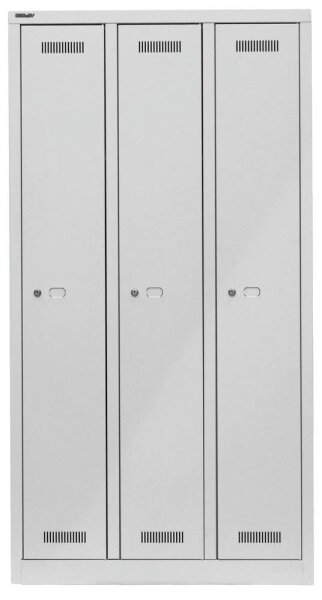 BISLEY Spind MonoBloc ML09T1 lichtgrau ML09T1645, 3 Schließfächer 90,0 x 50,0 x 170,0 cm