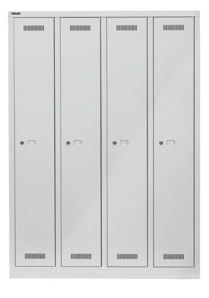 BISLEY Spind MonoBloc ML11Q1 lichtgrau ML11Q1645, 4 Schließfächer 118,3 x 50,0 x 170,0 cm