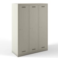 BISLEY Spind MonoBloc ML12T1 lichtgrau ML12T1645, 3 Schließfächer 120,0 x 50,0 x 170,0 cm