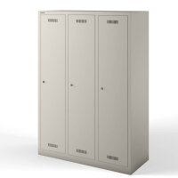 BISLEY Spind MonoBloc ML12T1 lichtgrau ML12T1645, 3 Schließfächer 120,0 x 50,0 x 170,0 cm