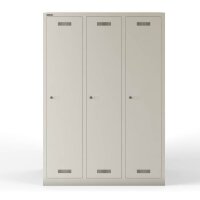 BISLEY Spind MonoBloc ML12T1 lichtgrau ML12T1645, 3 Schließfächer 120,0 x 50,0 x 170,0 cm