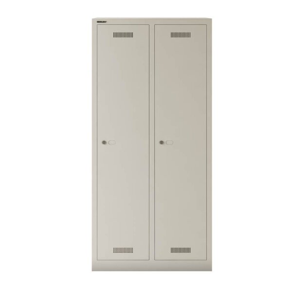 BISLEY Spind MonoBloc MLD08D1 lichtgrau MLD08D1645, 2 Schließfächer 81,0 x 50,0 x 170,0 cm