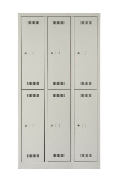 BISLEY Spind MonoBloc ML09T2 lichtgrau ML09T2645, 6 Schließfächer 90,0 x 50,0 x 170,0 cm