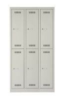 BISLEY Spind MonoBloc ML09T2 lichtgrau ML09T2645, 6 Schließfächer 90,0 x 50,0 x 170,0 cm