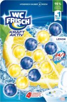 WC FRISCH KRAFT AKTIV WC-Duftspüler Lemon, 3x 50,0 g