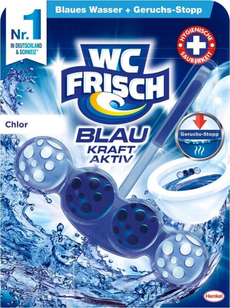 WC FRISCH BLAU KRAFT AKTIV WC-Duftspüler Chlor, 50 g