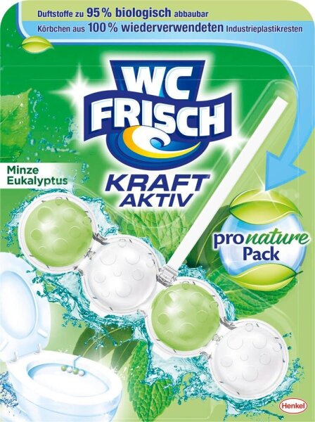 WC FRISCH KRAFT AKTIV pro nature WC-Duftspüler Minze Eukalyptus, 50 g