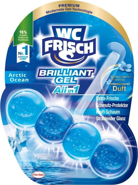 WC FRISCH BRILLIANT GEL All in 1 WC-Duftspüler Arctic Ocean, 42 g