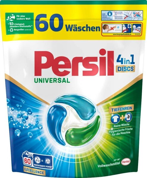 Persil UNIVERSAL 4in1 DISCS TIEFENREIN Waschmittel Caps, 60 St.