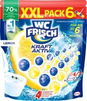 WC FRISCH KRAFT AKTIV WC-Duftspüler Lemon, 6x 50,0 g