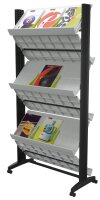 PAPERFLOW Prospektständer Duo grau DIN A3, DIN A4...