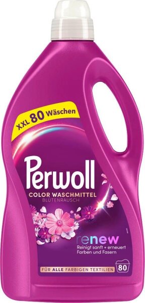Perwoll COLOR BLÜTENRAUSCH renew Waschmittel flüssig, 4 l
