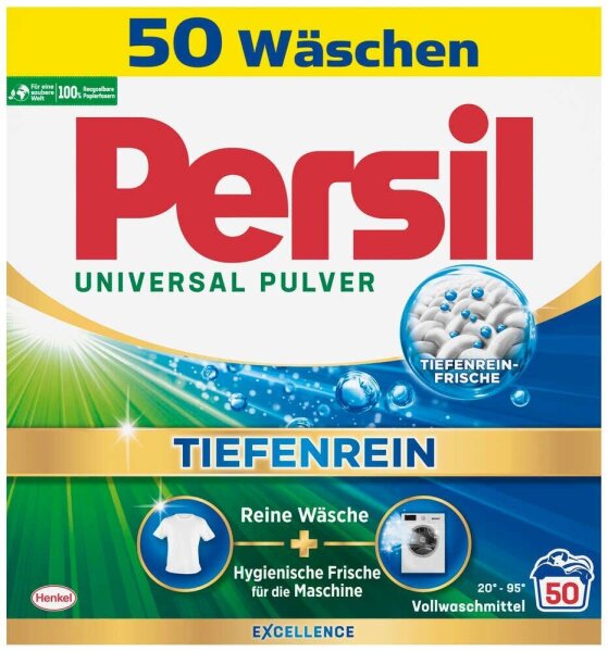 Persil UNIVERSAL PULVER TIEFENREIN Waschmittel Pulver, 3,0 kg  ( PPU50 )