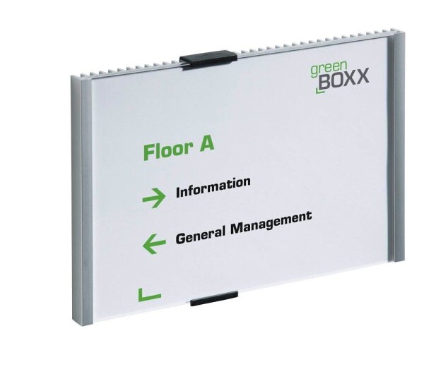 DURABLE Türschild INFO SIGN Metall silber DIN A5 quer, 1 St.