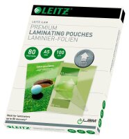 LEITZ Laminierfolien UDT glänzend für A5 80 micron, 100 St.