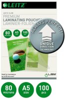 LEITZ Laminierfolien UDT glänzend für A5 80 micron, 100 St.