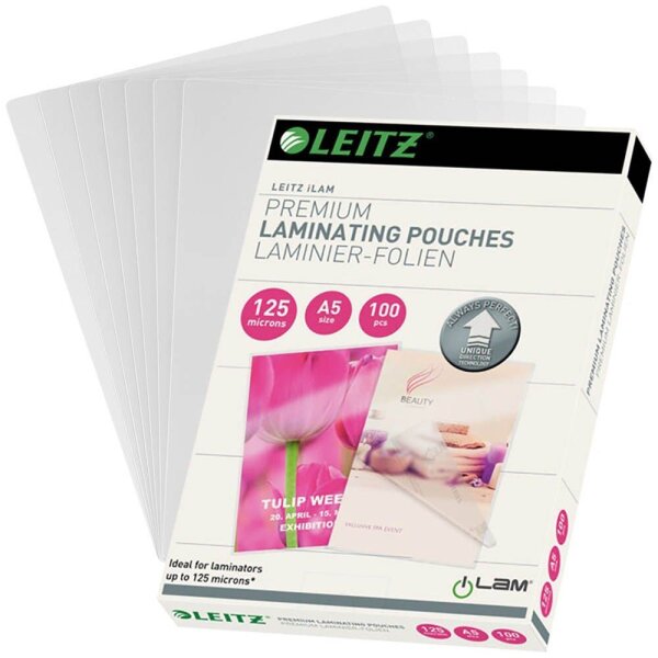 LEITZ Laminierfolien UDT glänzend für A5 125 micron, 100 St.